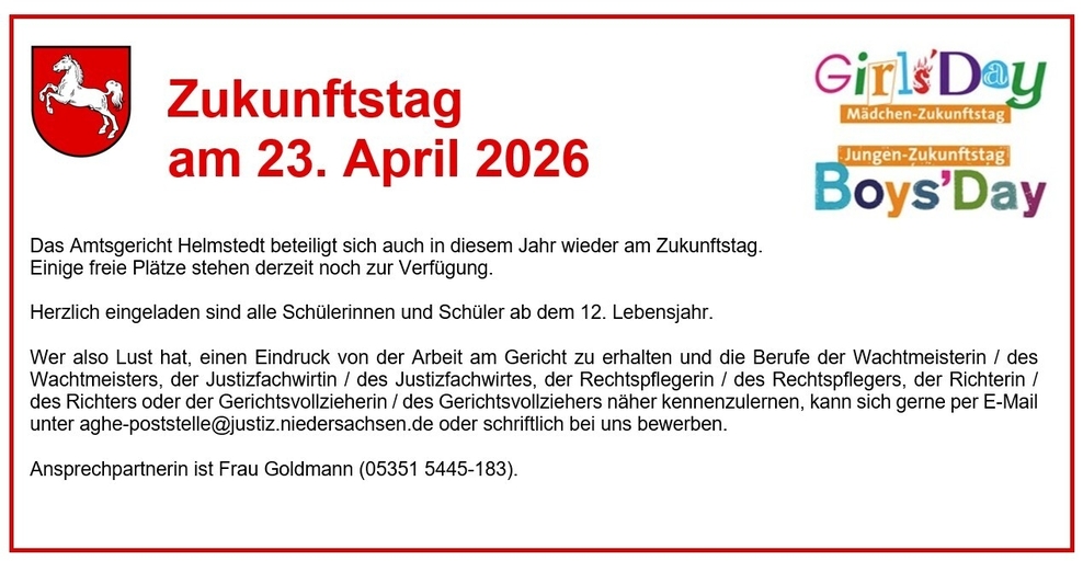 Zukunftstag 2026